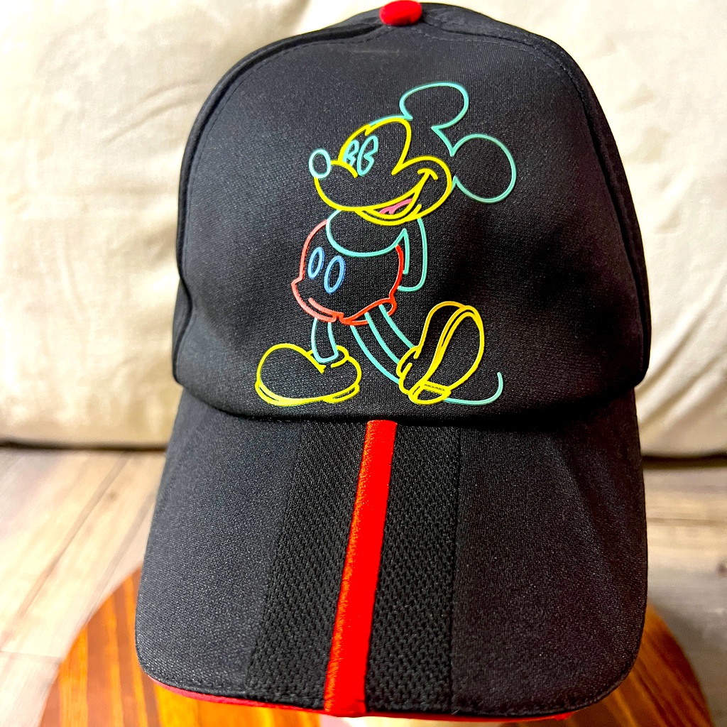 Disney Park Authentic Neon Mickey Mouse Black Baseball Hat Adult Adjustable New Disney Park Authentic Neon Mickey Mouse Black Baseball Hat Adult Adjustable New